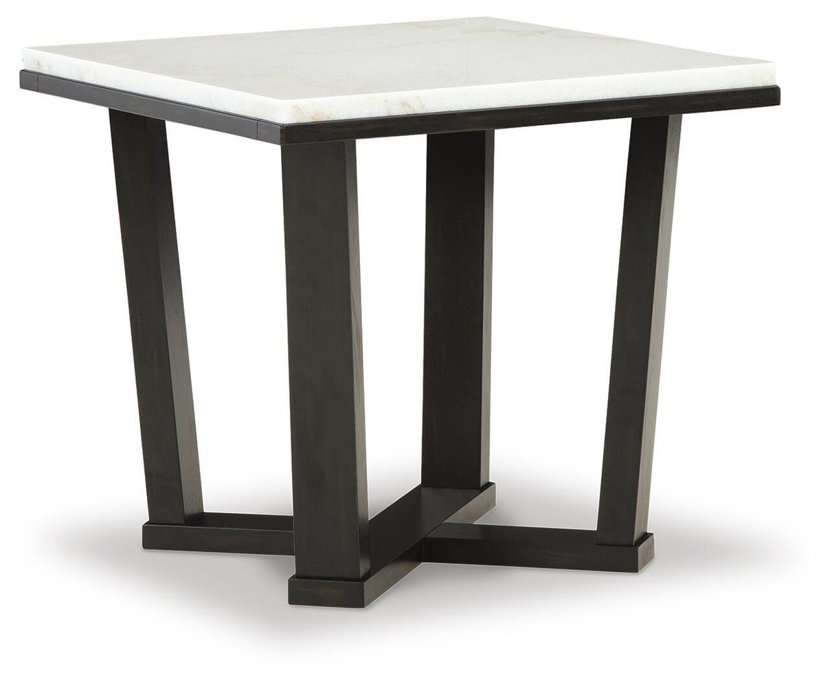Fostead White/Espresso Coffee Table and 2 Ends from Ashley Furniture - Luna Furniture