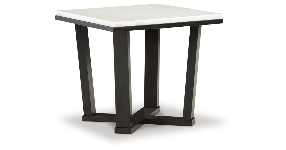 Fostead White/Espresso End Table from Ashley Furniture - Luna Furniture