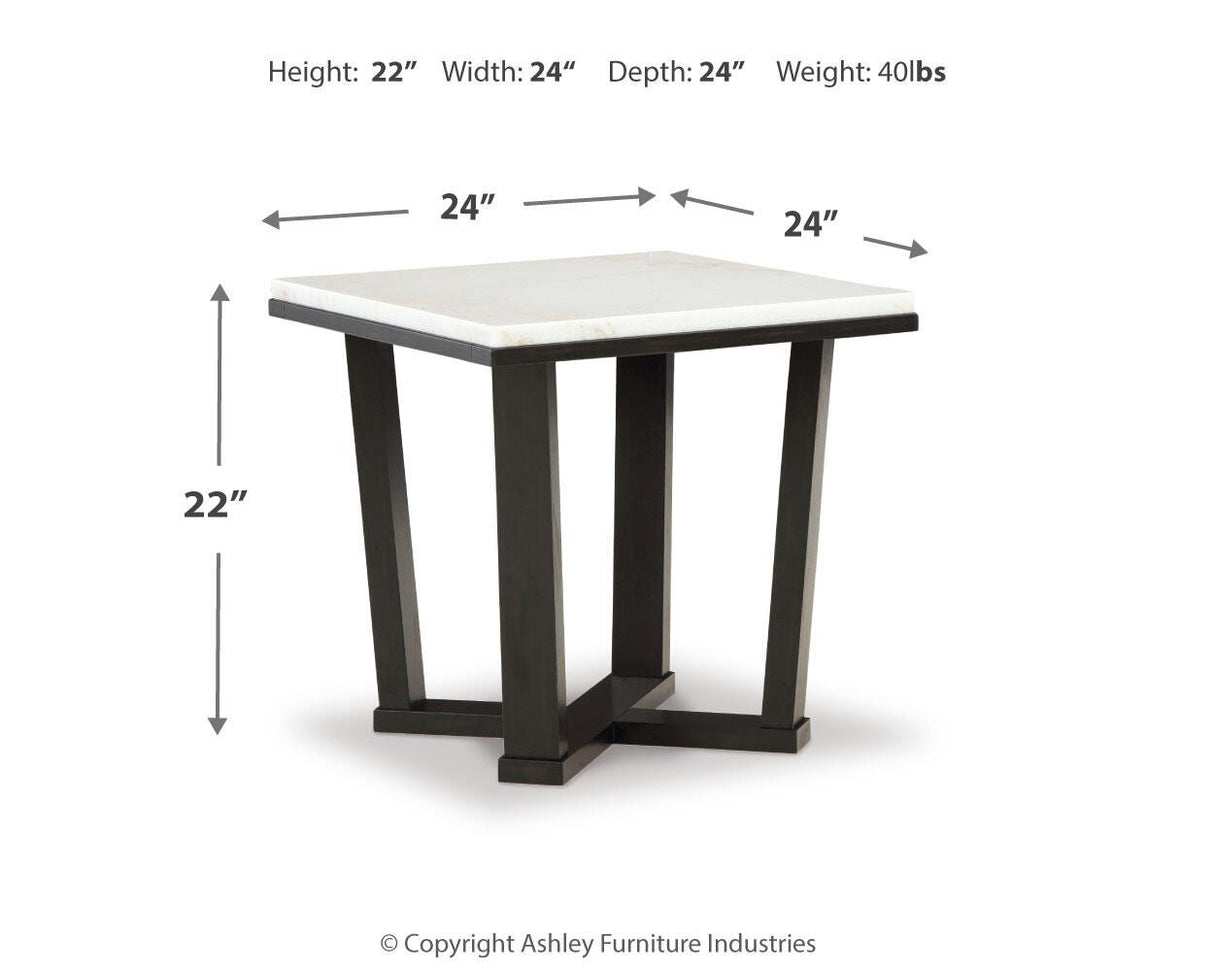 Fostead White/Espresso Coffee Table and 2 Ends from Ashley Furniture - Luna Furniture