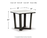 Fostead White/Espresso Coffee Table and 2 Ends from Ashley Furniture - Luna Furniture