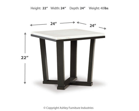 Fostead White/Espresso Coffee Table and 2 Ends from Ashley Furniture - Luna Furniture