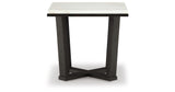 Fostead White/Espresso End Table from Ashley Furniture - Luna Furniture