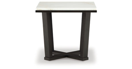 Fostead White/Espresso End Table from Ashley Furniture - Luna Furniture