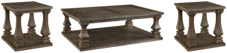 Johnelle Coffee Table with 2 End Tables in Gray from Ashley - Luna Furniture