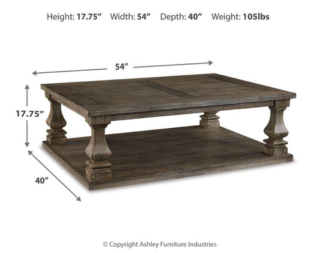 Johnelle Gray Coffee Table from Ashley Furniture - Luna Furniture