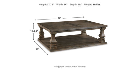 Johnelle Gray Coffee Table from Ashley Furniture - Luna Furniture