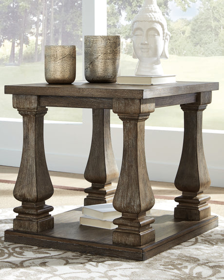 Johnelle Coffee Table with 2 End Tables in Gray from Ashley Furniture - Luna Furniture
