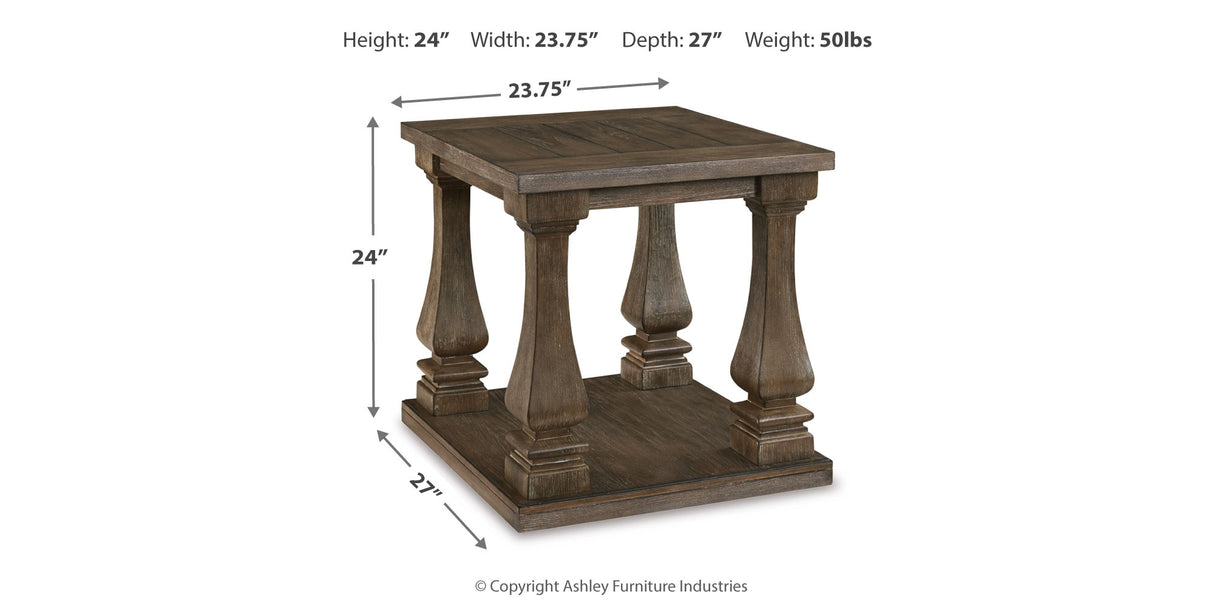 Johnelle Coffee Table with 1 End Table in Gray from Ashley - Luna Furniture