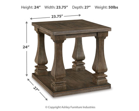 Johnelle Gray End Table from Ashley - Luna Furniture
