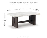 Burkhaus White/Dark Brown Coffee Table and 2 End Tables Set from Ashley - Luna Furniture