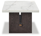 Burkhaus White/Dark Brown Coffee Table and 2 Ends from Ashley Furniture - Luna Furniture