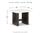 Burkhaus White/Dark Brown Coffee Table and 2 End Tables Set from Ashley - Luna Furniture