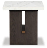 Burkhaus White/Dark Brown Coffee Table and 2 End Tables Set from Ashley - Luna Furniture