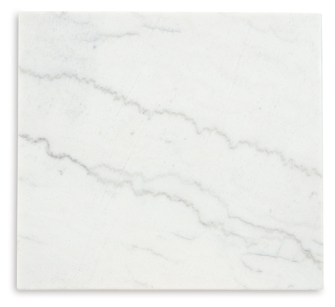 Burkhaus White/Dark Brown Coffee Table and 2 End Tables Set from Ashley - Luna Furniture