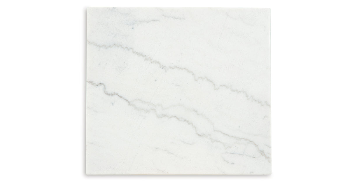 Burkhaus White/Dark Brown End Table from Ashley - Luna Furniture