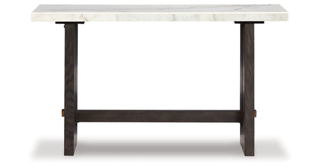 Burkhaus White/Dark Brown Sofa Table from Ashley - Luna Furniture