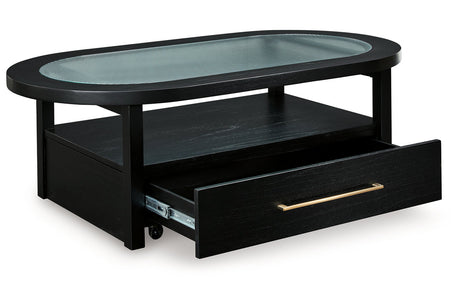 Winbardi Black Coffee Table and 2 End Tables from Ashley - Luna Furniture