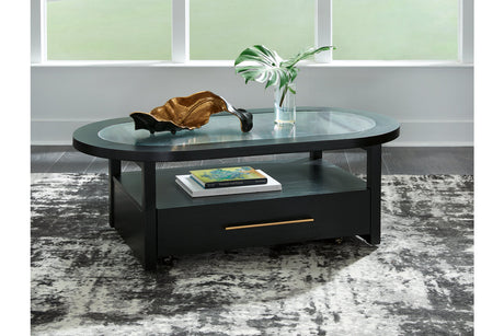 Winbardi Black Coffee Table and 2 End Tables from Ashley - Luna Furniture
