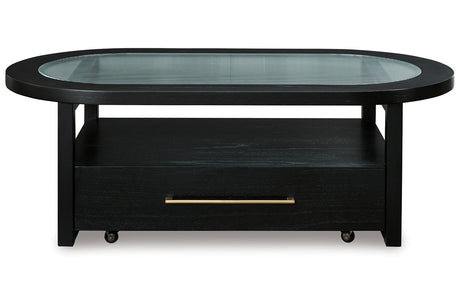 Winbardi Black Coffee Table and 2 End Tables from Ashley - Luna Furniture