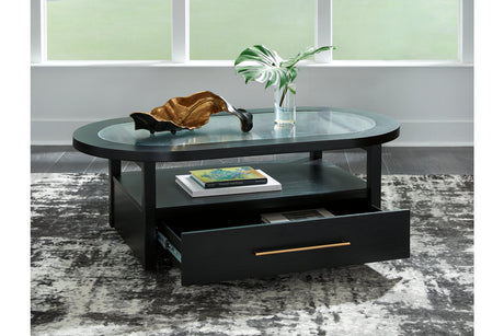 Winbardi Black Coffee Table and 2 End Tables from Ashley - Luna Furniture
