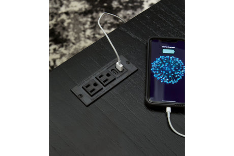 Winbardi Black Coffee Table and 2 End Tables from Ashley - Luna Furniture