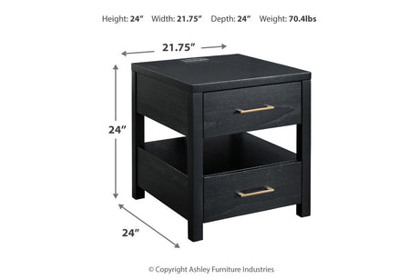 Winbardi Black Coffee Table and 2 End Tables from Ashley - Luna Furniture