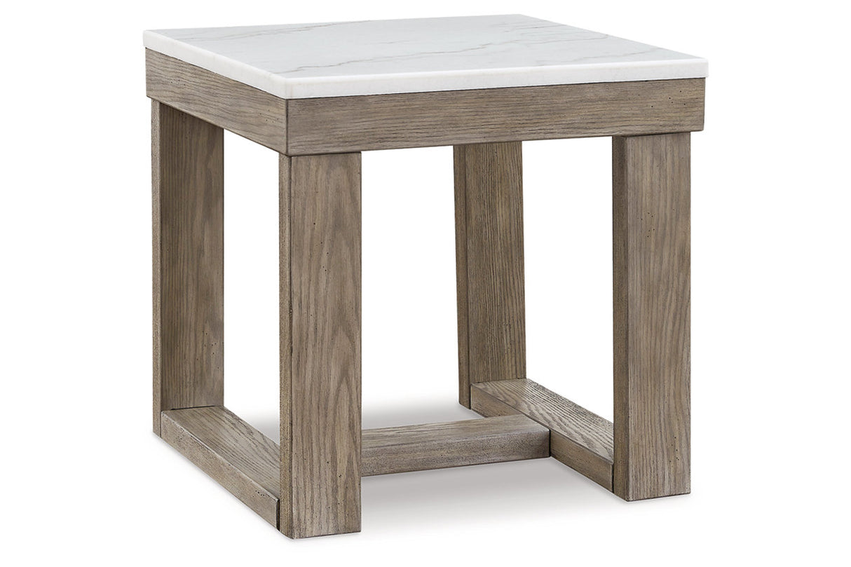 Loyaska Brown/Ivory Coffee Table and 2 End Tables from Ashley - Luna Furniture