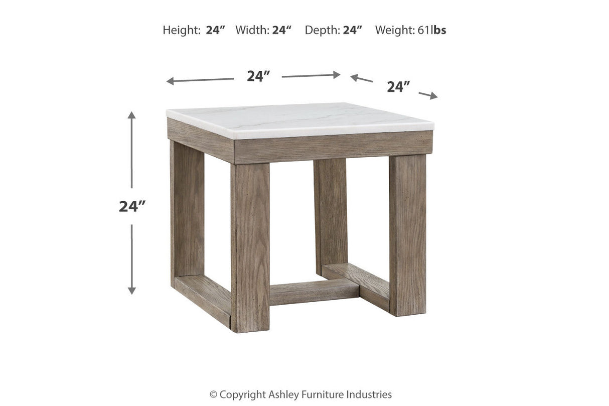 Loyaska Brown/Ivory Coffee Table and 2 End Tables from Ashley - Luna Furniture