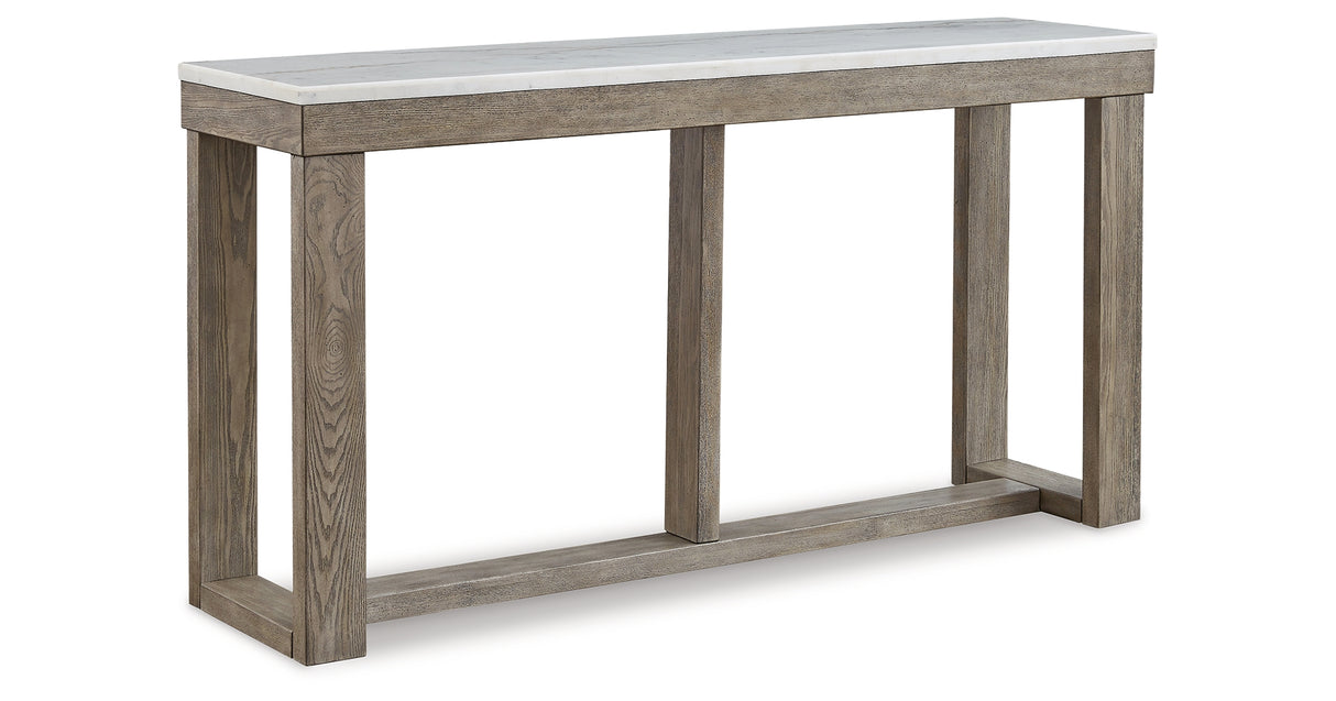 Loyaska Brown/Ivory Sofa Table from Ashley Furniture - Luna Furniture