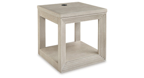 Marxhart Bisque End Table from Ashley - Luna Furniture