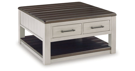 Darborn Gray/Brown Lift-top Coffee Table and 2 Chairside End Tables from Ashley Furniture - Luna Furniture