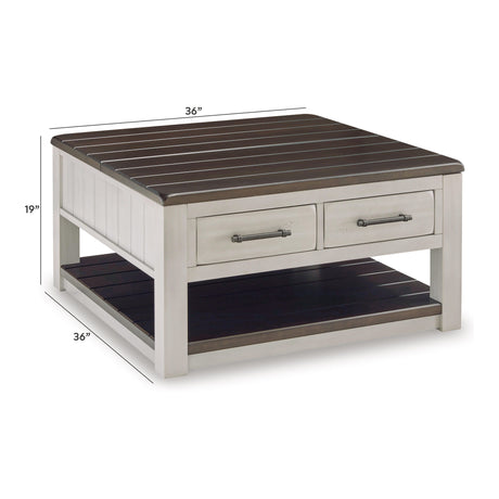 Darborn Gray/Brown Lift Top Coffee Table from Ashley - Luna Furniture