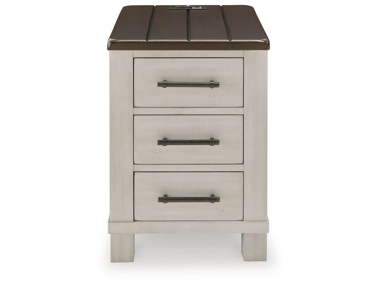 Darborn Gray/Brown Chairside End Table from Ashley Furniture - Luna Furniture
