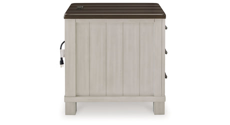 Darborn Gray/Brown Chairside End Table from Ashley Furniture - Luna Furniture