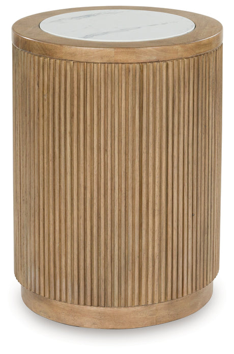 Camdill Light Brown/White End Table from Ashley - Luna Furniture