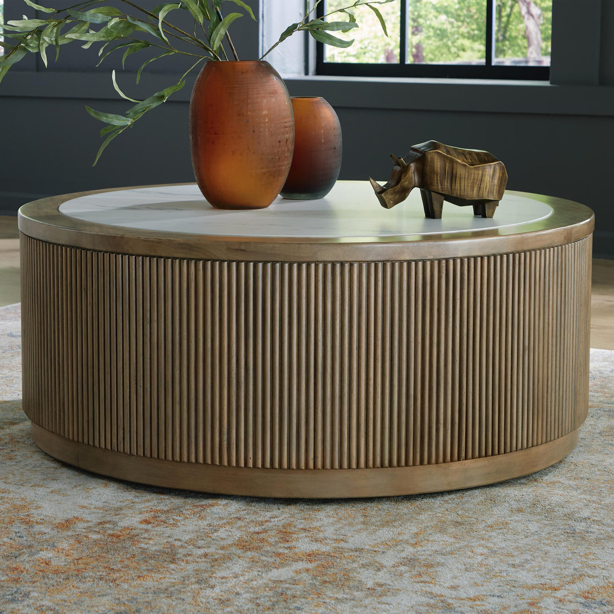 Camdill Light Brown/White Coffee Table