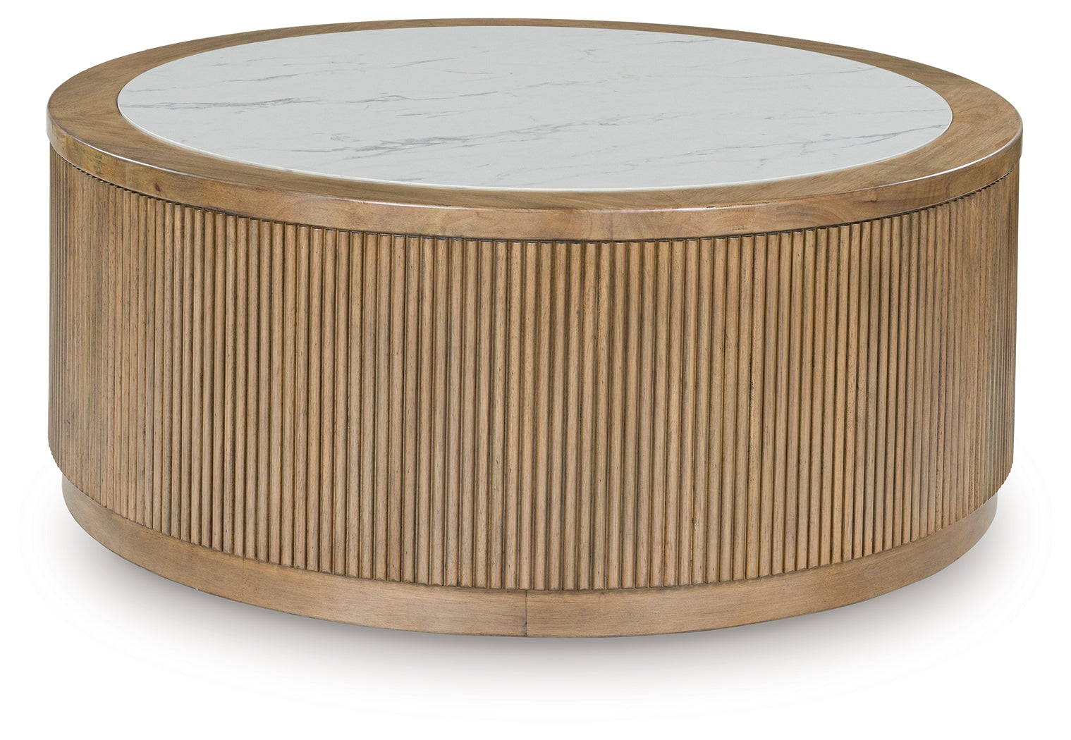 Ashley Camdill Light Brown/White Coffee Table – Luna Furniture