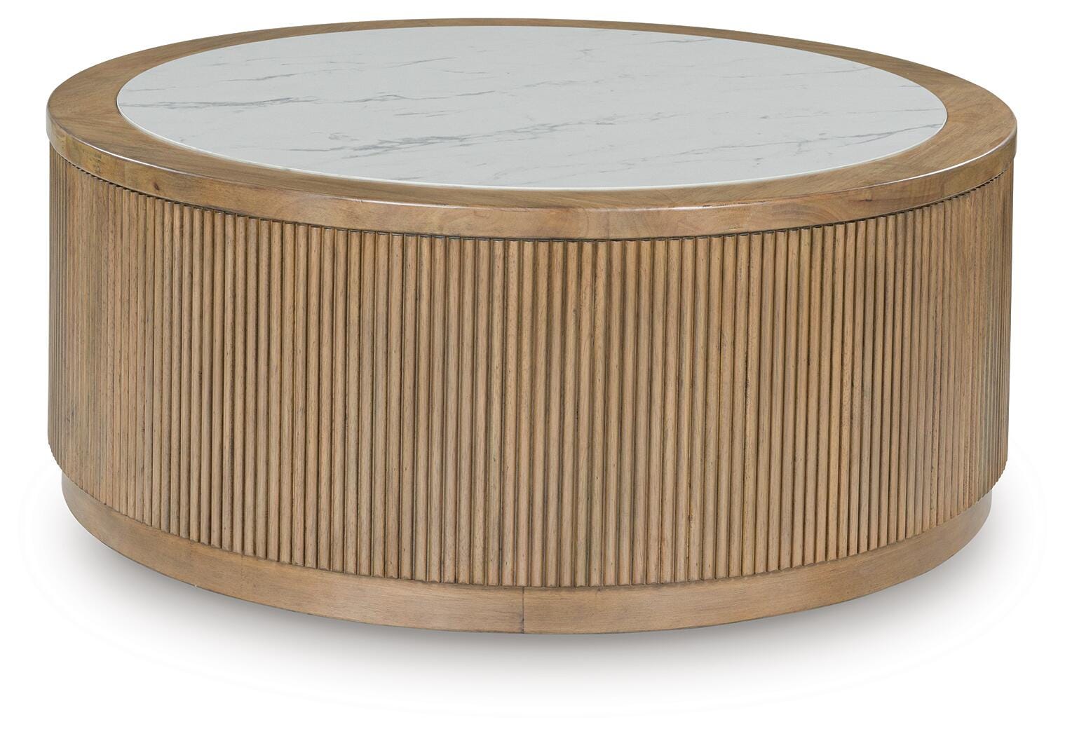 Ashley Camdill Light Brown/White Coffee Table – Luna Furniture