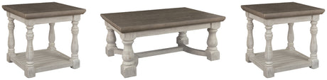 Havalance Gray/White Coffee Table and 2 End Tables from Ashley - Luna Furniture