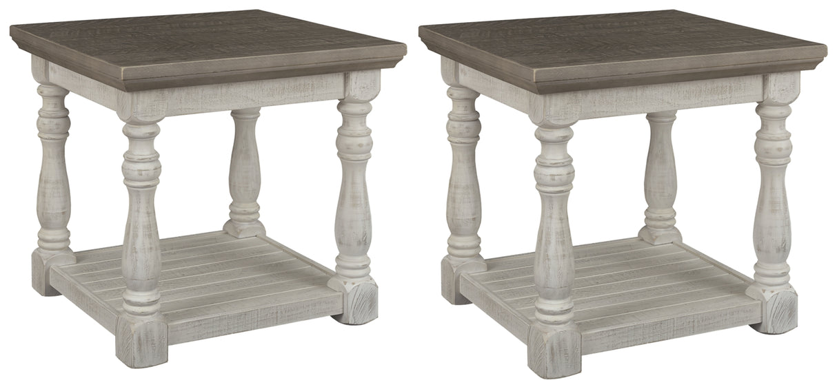 Havalance 2 End Tables in Gray/White from Ashley Furniture - Luna Furniture