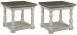 Havalance 2 End Tables in Gray/White from Ashley Furniture - Luna Furniture