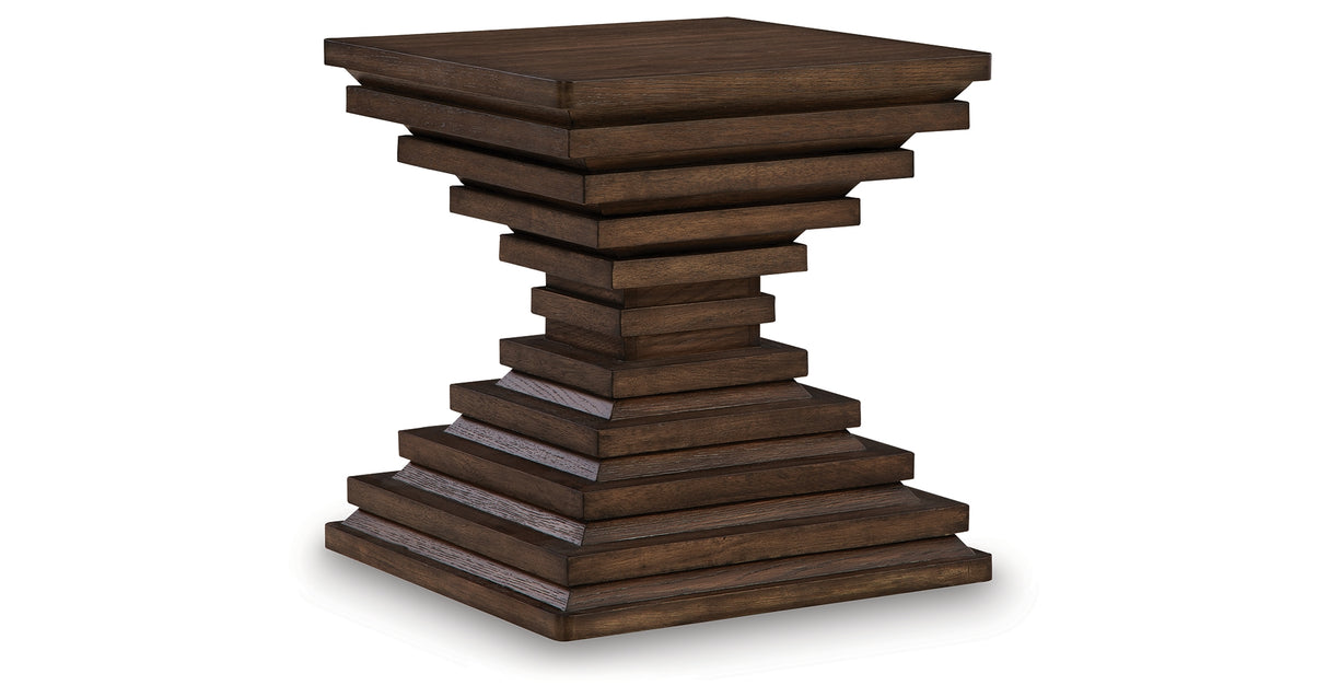 Hannodream Warm Brown End Table from Ashley - Luna Furniture