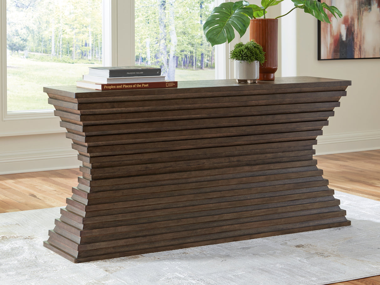 Hannodream Warm Brown Sofa Table from Ashley - Luna Furniture