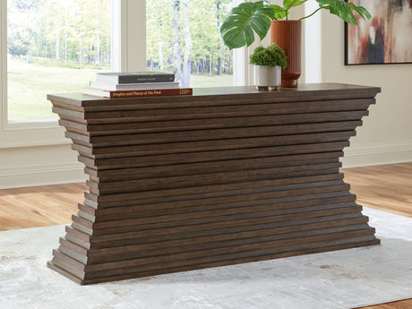 Hannodream Warm Brown Sofa Table from Ashley - Luna Furniture