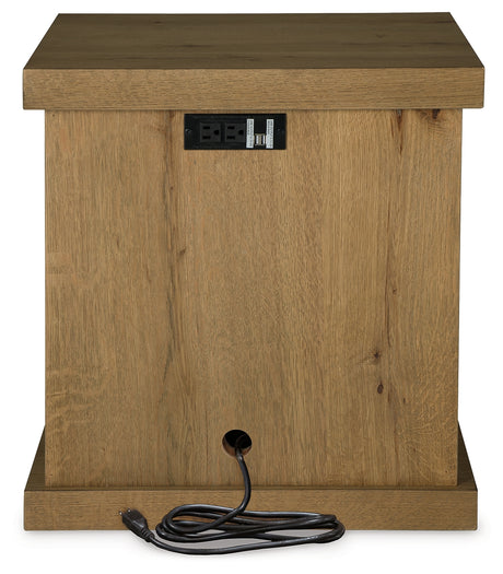 Brinstead Light Brown Chairside End Table from Ashley Furniture - Luna Furniture