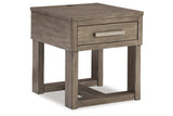Loyaska Grayish Brown/White Lift-top Coffee Table and 2 End Tables from Ashley - Luna Furniture