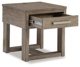 Loyaska Grayish Brown/White Lift-top Coffee Table and 2 End Tables from Ashley Furniture - Luna Furniture
