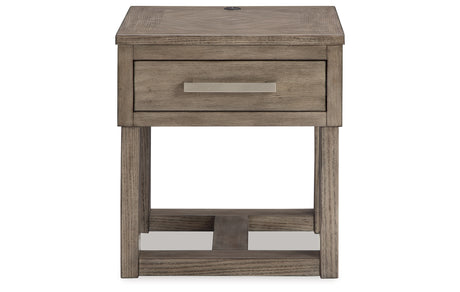 Loyaska Coffee Table with 2 End Tables in Grayish Brown/White from Ashley - Luna Furniture