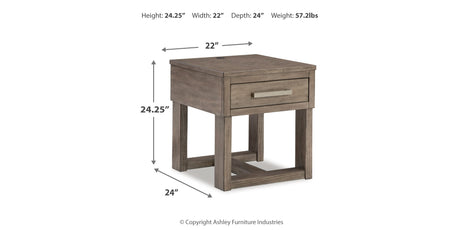 Loyaska Coffee Table with 2 End Tables in Grayish Brown/White from Ashley - Luna Furniture