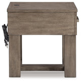 Loyaska Grayish Brown/White Lift-top Coffee Table and 2 End Tables from Ashley Furniture - Luna Furniture